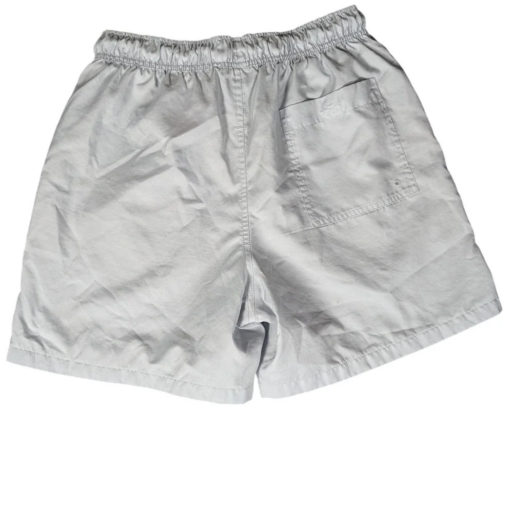 Nike Mens Swim Trunks Light Gray Mesh Lined Board Shorts Embroidered Logo M‎